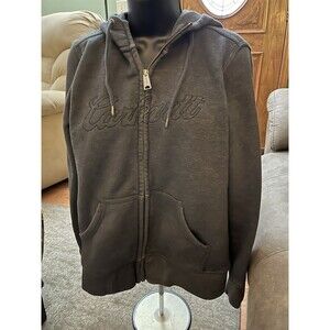 Vintage Carhartt Zip Up Jacket Women’s small 8-10 Dark Gray